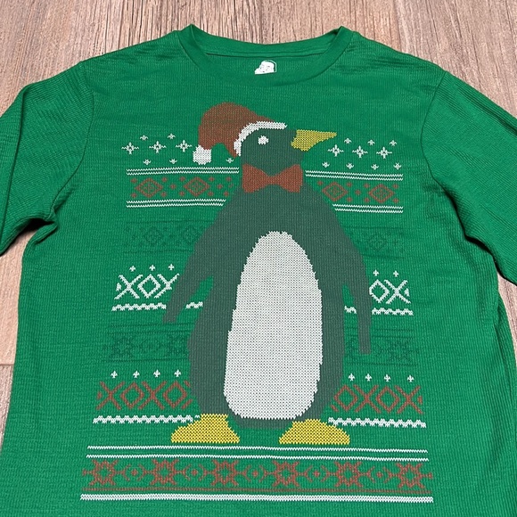 Dec. 25th Mens Christmas Thermal - Green - Size M - Picture 2 of 6